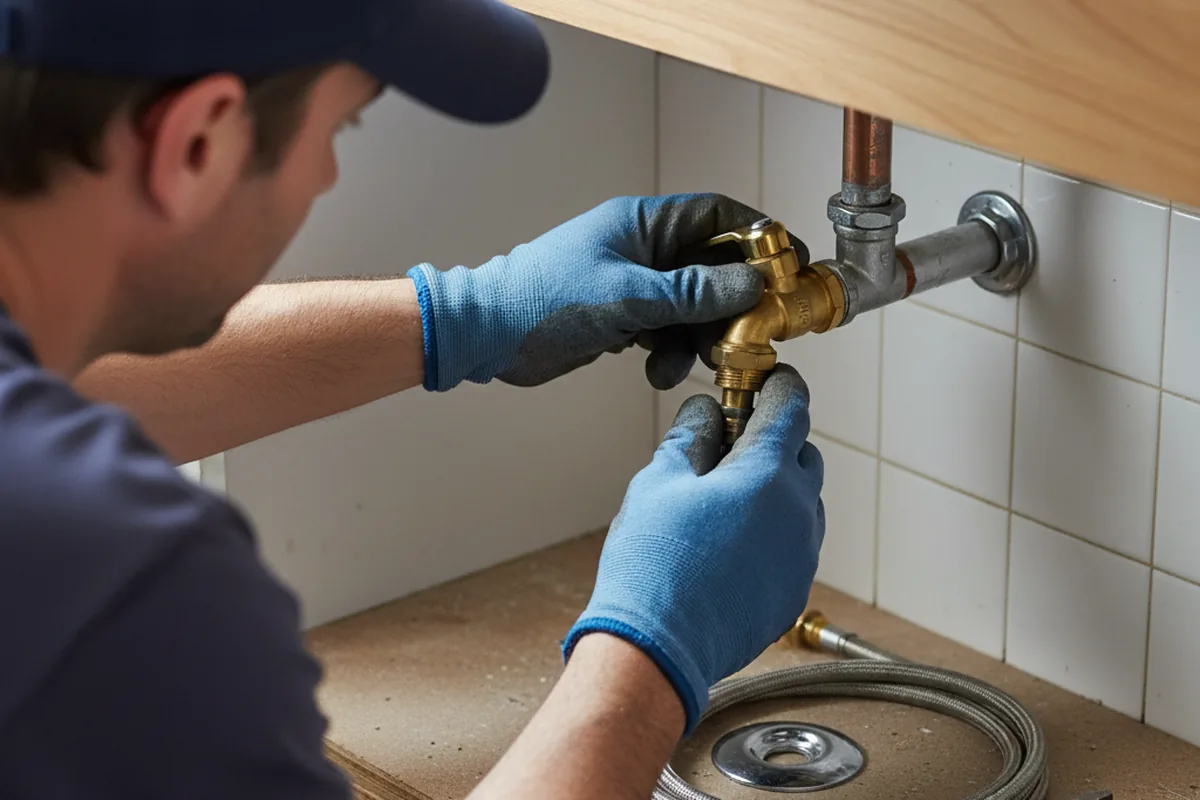 Shutoff valve and fitting work during Faucet and Fixture Repair in Grandview